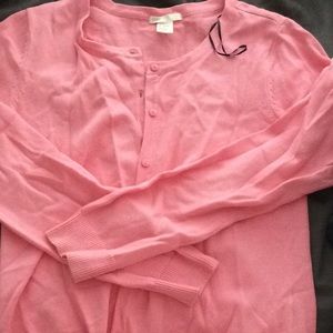 Pink button down cardigan